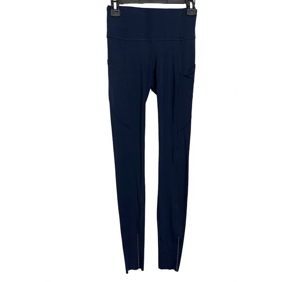 Lululemon Wunder Under Navy Full-Length Leggings Size 4 30” Inseam - Picture 1 of 8